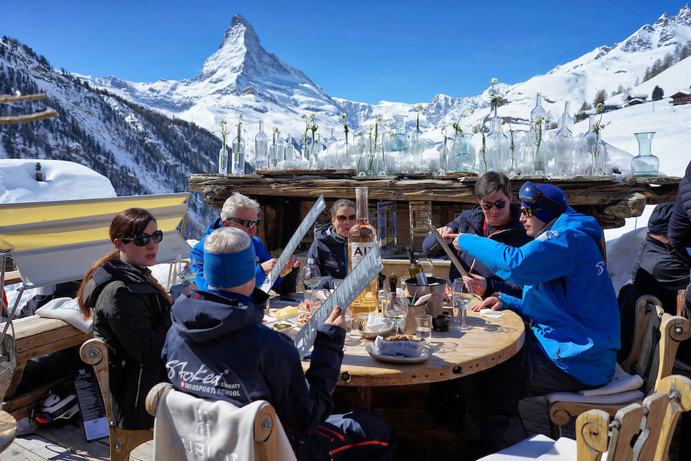 lunch in the mountain, Stoked snowsport school 