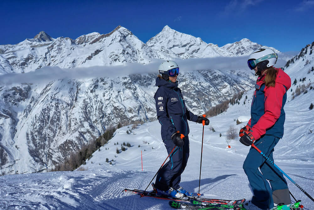 private ski lessons, Stoked ski school Zermatt