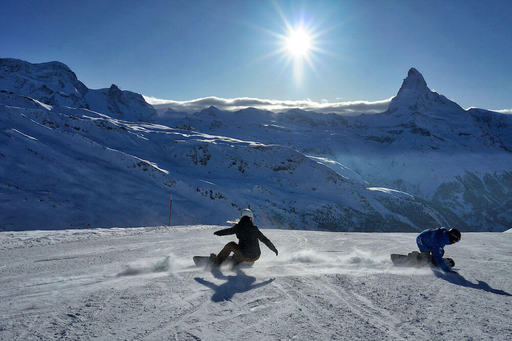 private tailored snowboard lessons, Zermatt