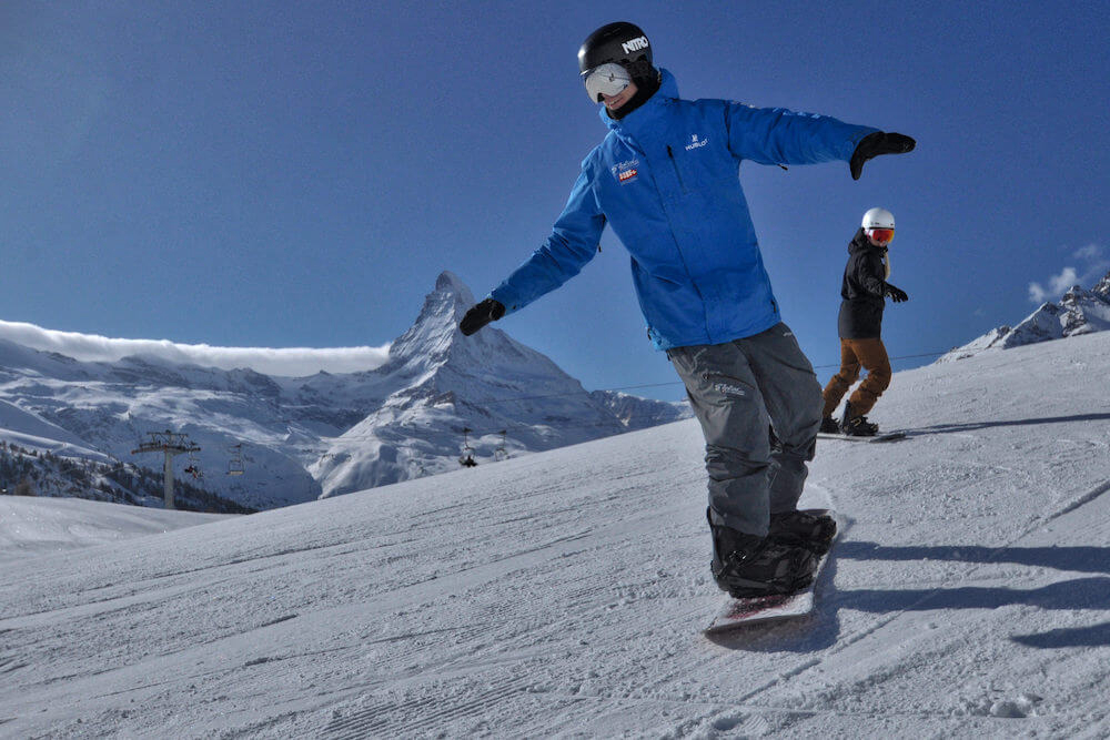 snowboard beginner lessons for adults, Stoked, Zermatt
