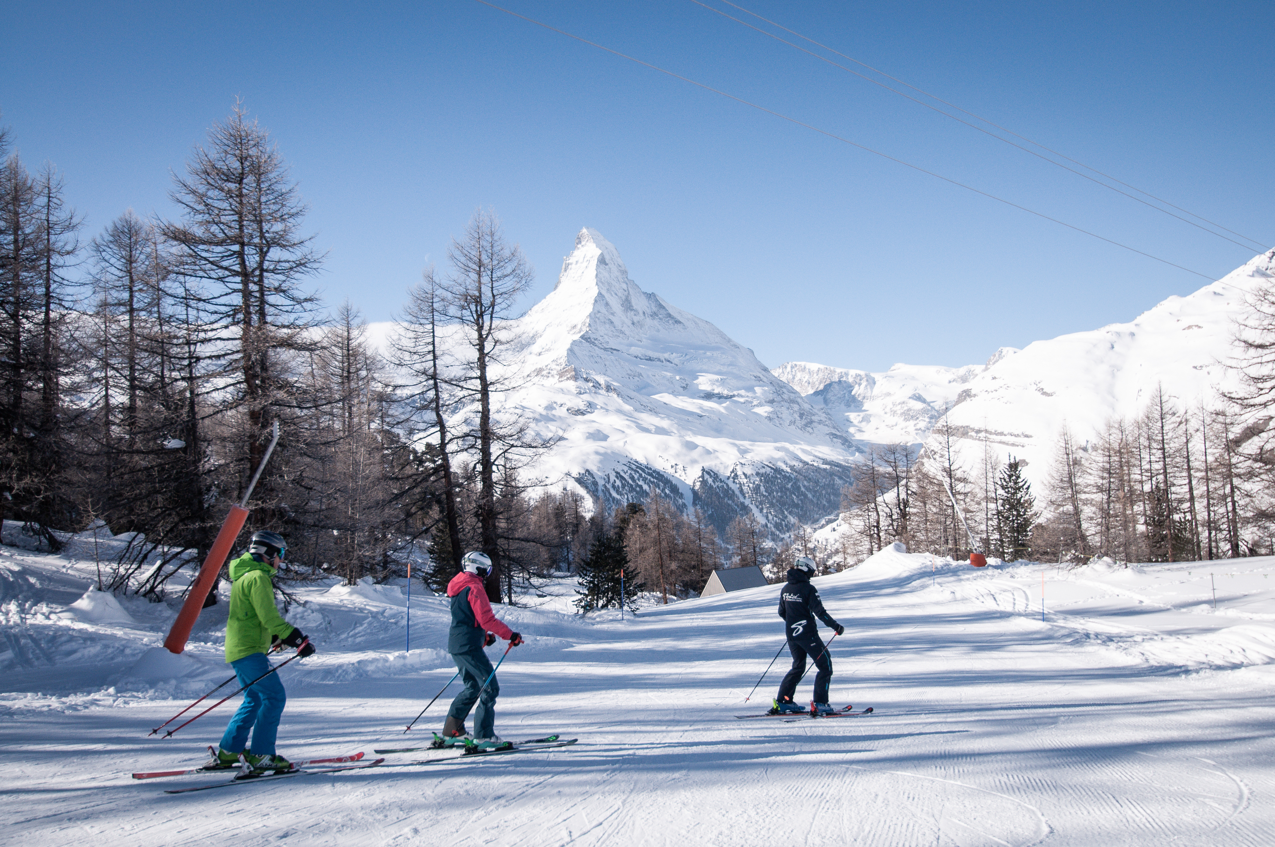 lessons to skiing on blue pistes, Stoked, Zermatt